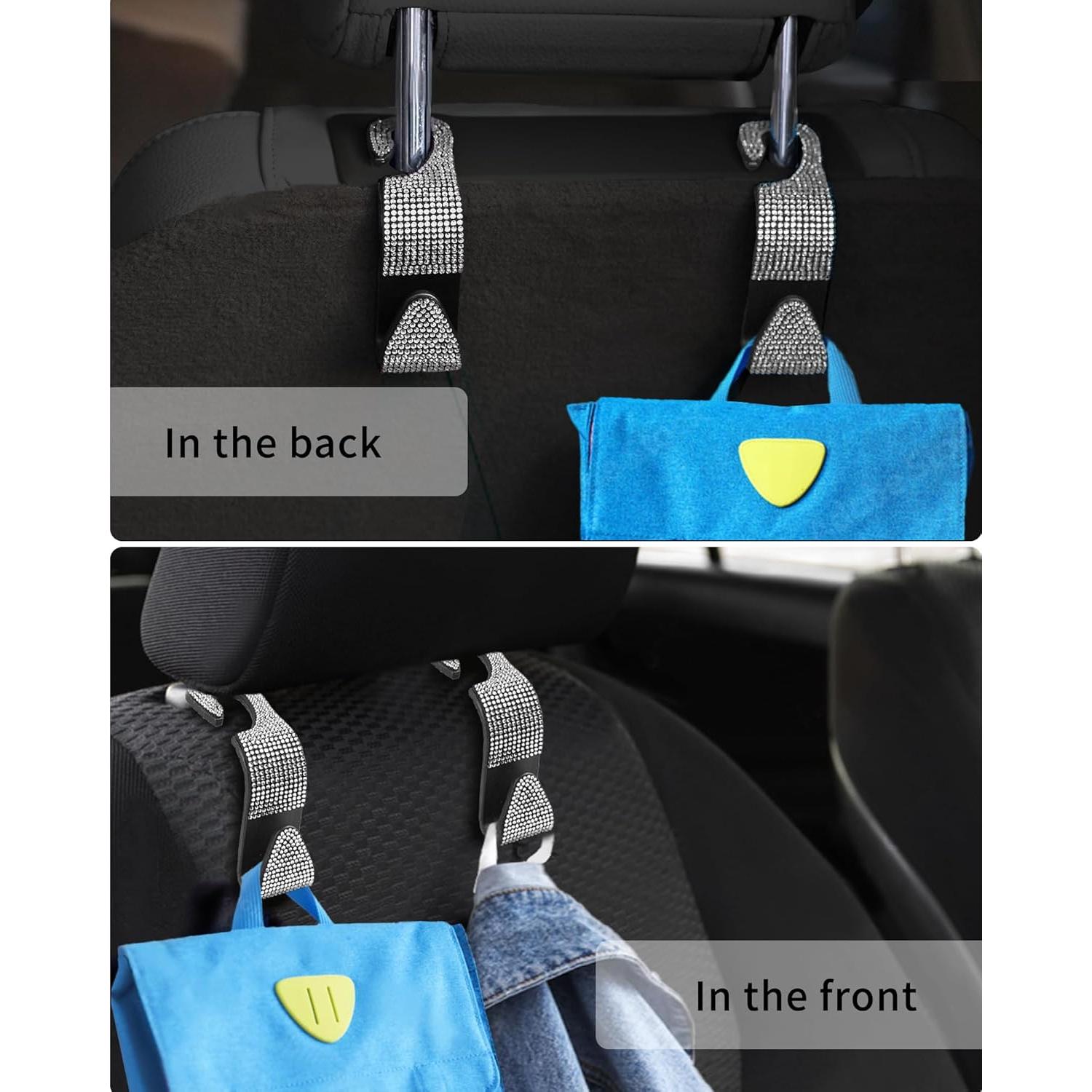 Ganchos para reposacabezas de coche MUPEAK, 4 unidades, blanco