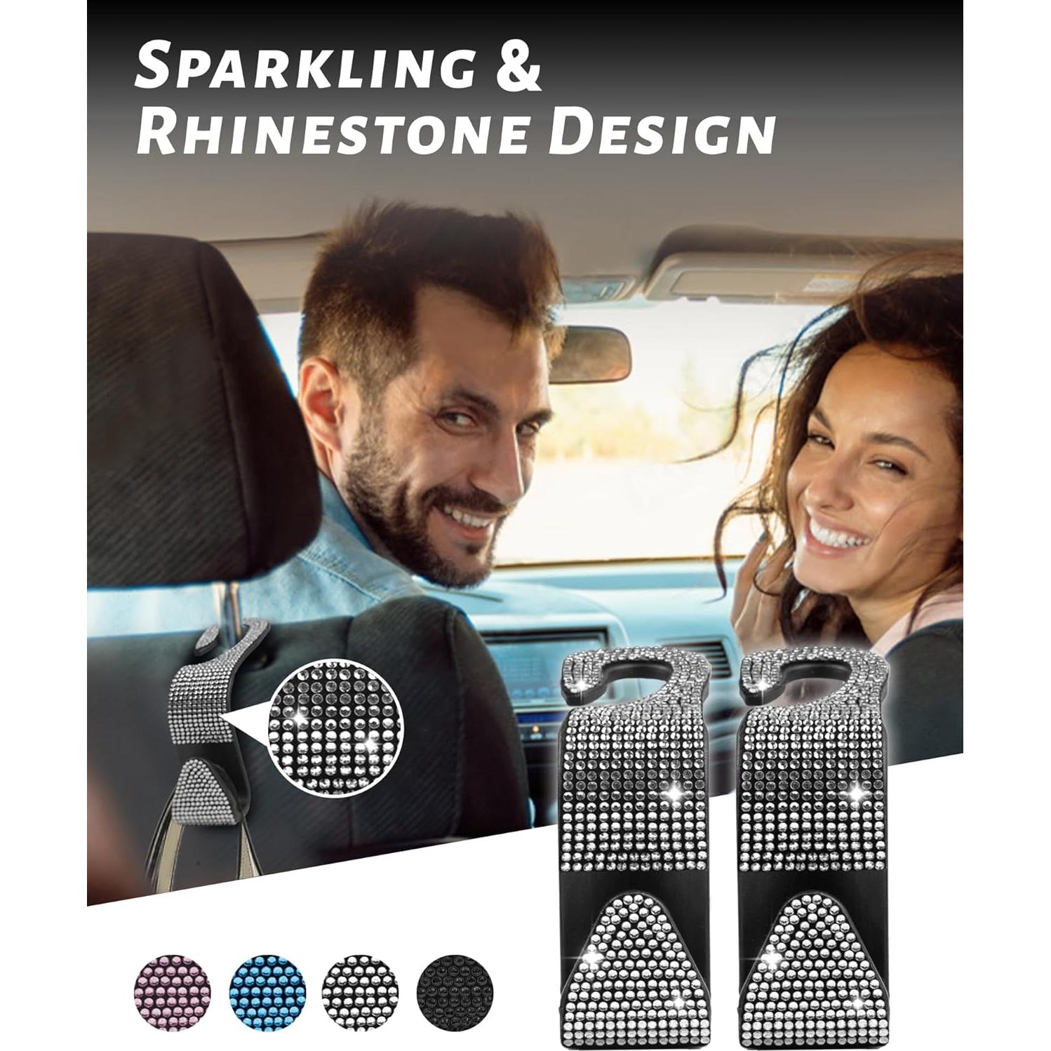 Ganchos para reposacabezas de coche MUPEAK, 4 unidades, blanco