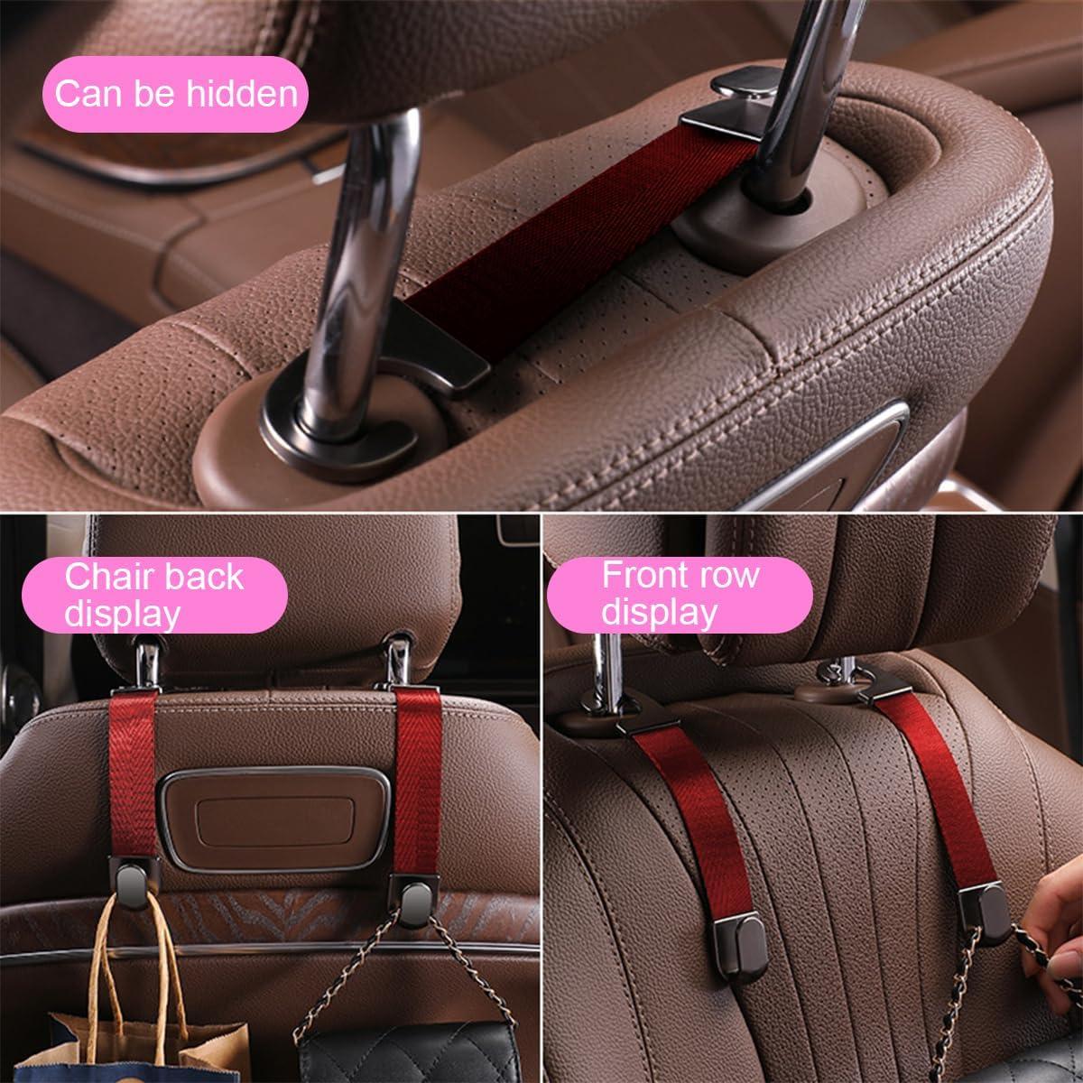 Ganchos para Reposacabezas de Auto Sandfren - 2 Piezas Rojo