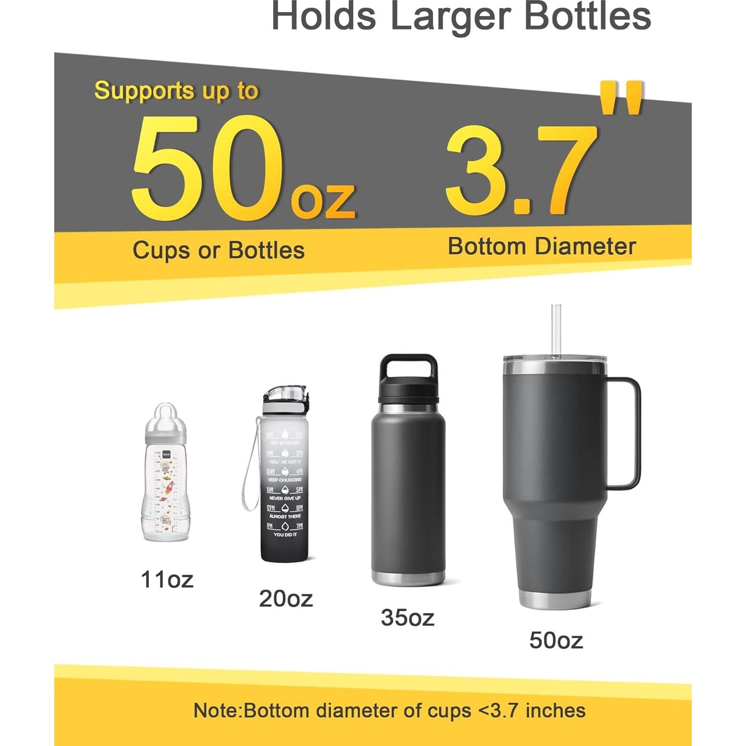 Soporte para Vaso de Reposacabezas TRIZEPSSEIL 1.48L Negro