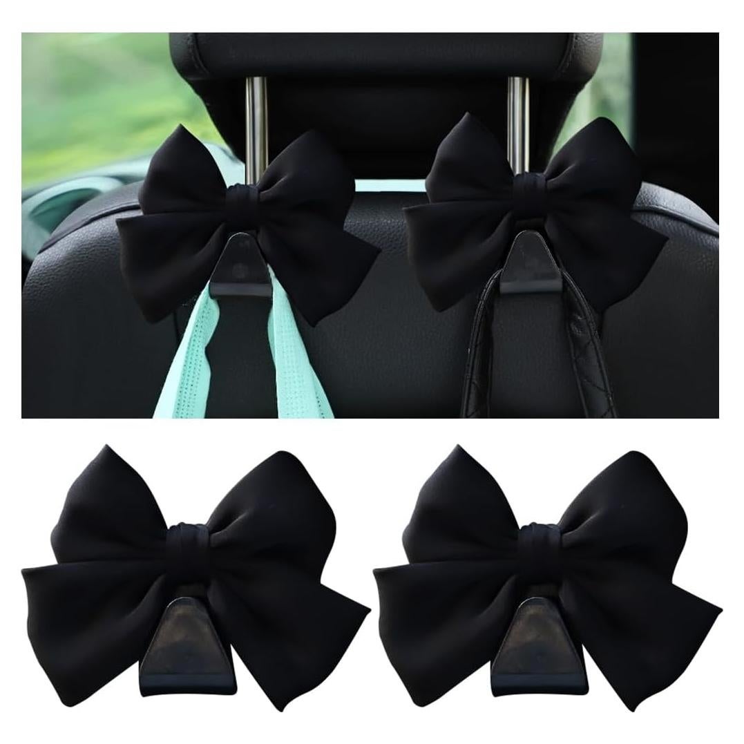 Ganchos para reposacabezas de coche Mandark - 2 Piezas Negros