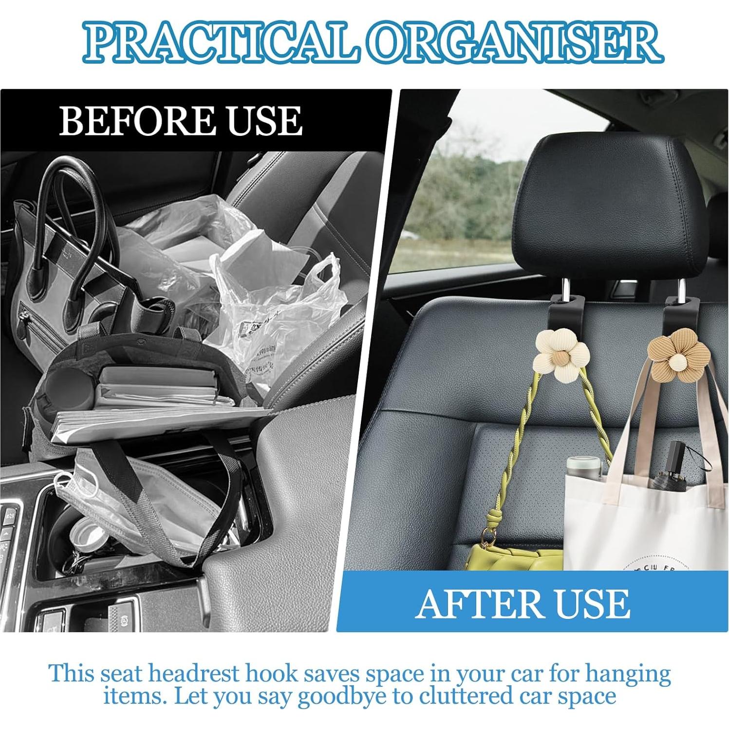 Gancho para Reposacabezas de Coche Hbxdeco 4PCS Decorativo