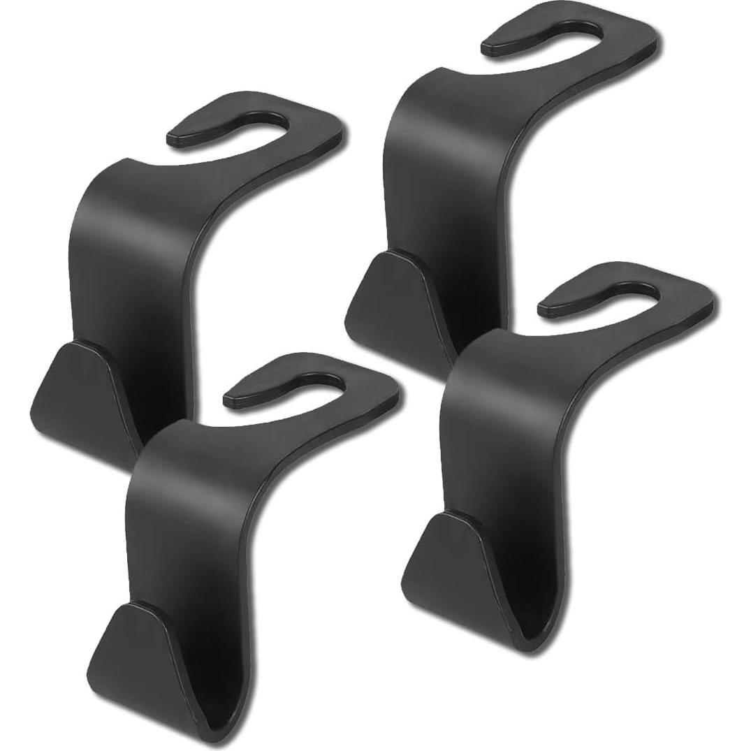 Ganchos para Reposacabezas de Automóvil Couslcd - 4 Piezas Negro