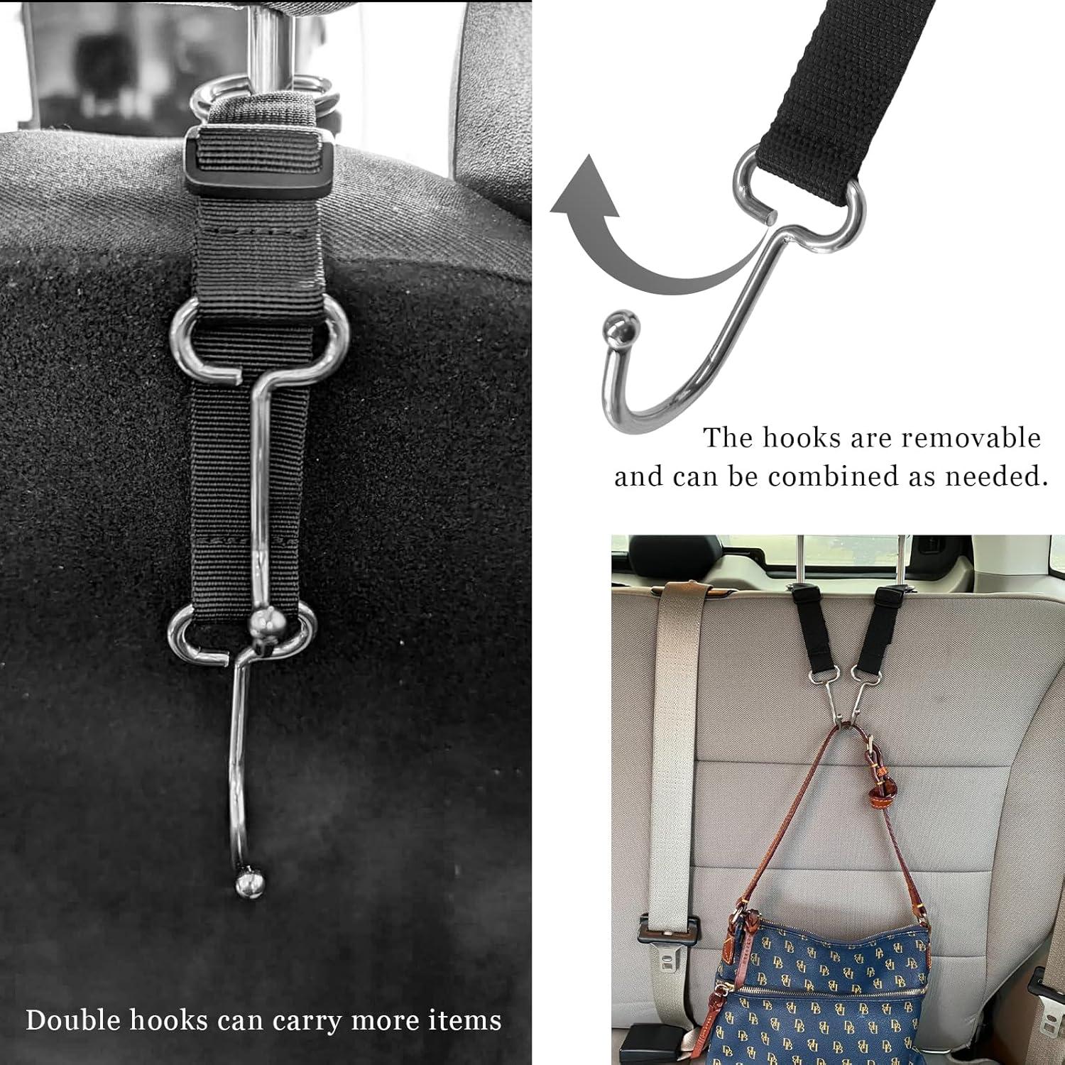 Ganchos de Reposacabezas SHMZK Ajustables para Bolsos 2PCS