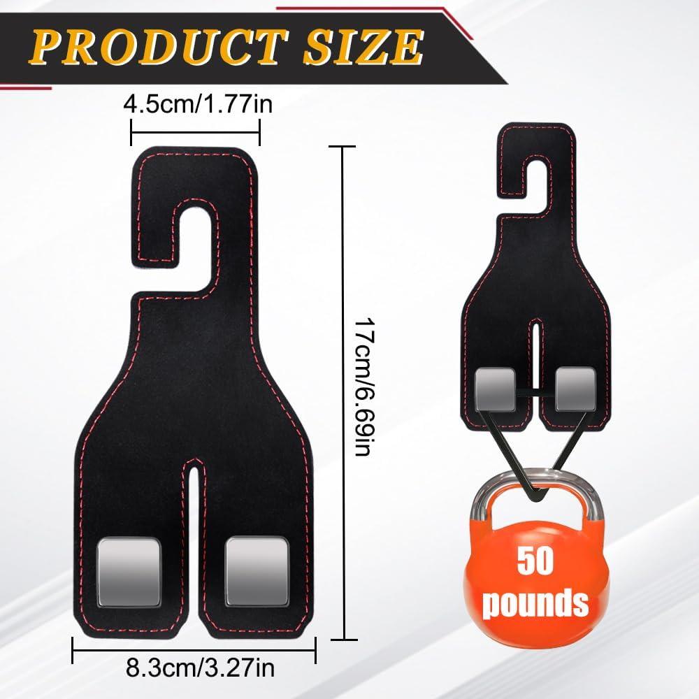 Ganchos para Reposacabezas de Coche Tiosamd - 2 Piezas de Cuero