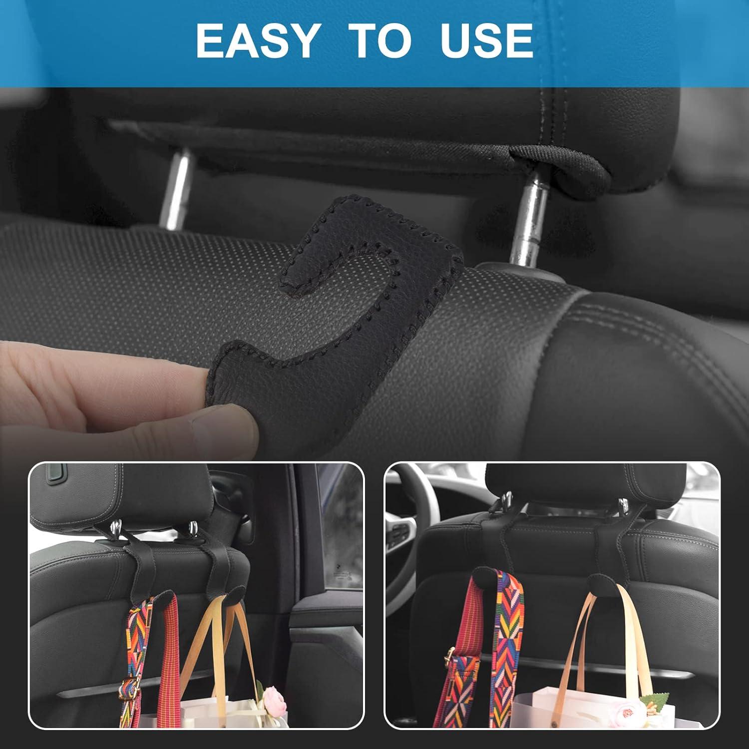 Ganchos de cuero para bolso de coche AXELECT - 2 unidades