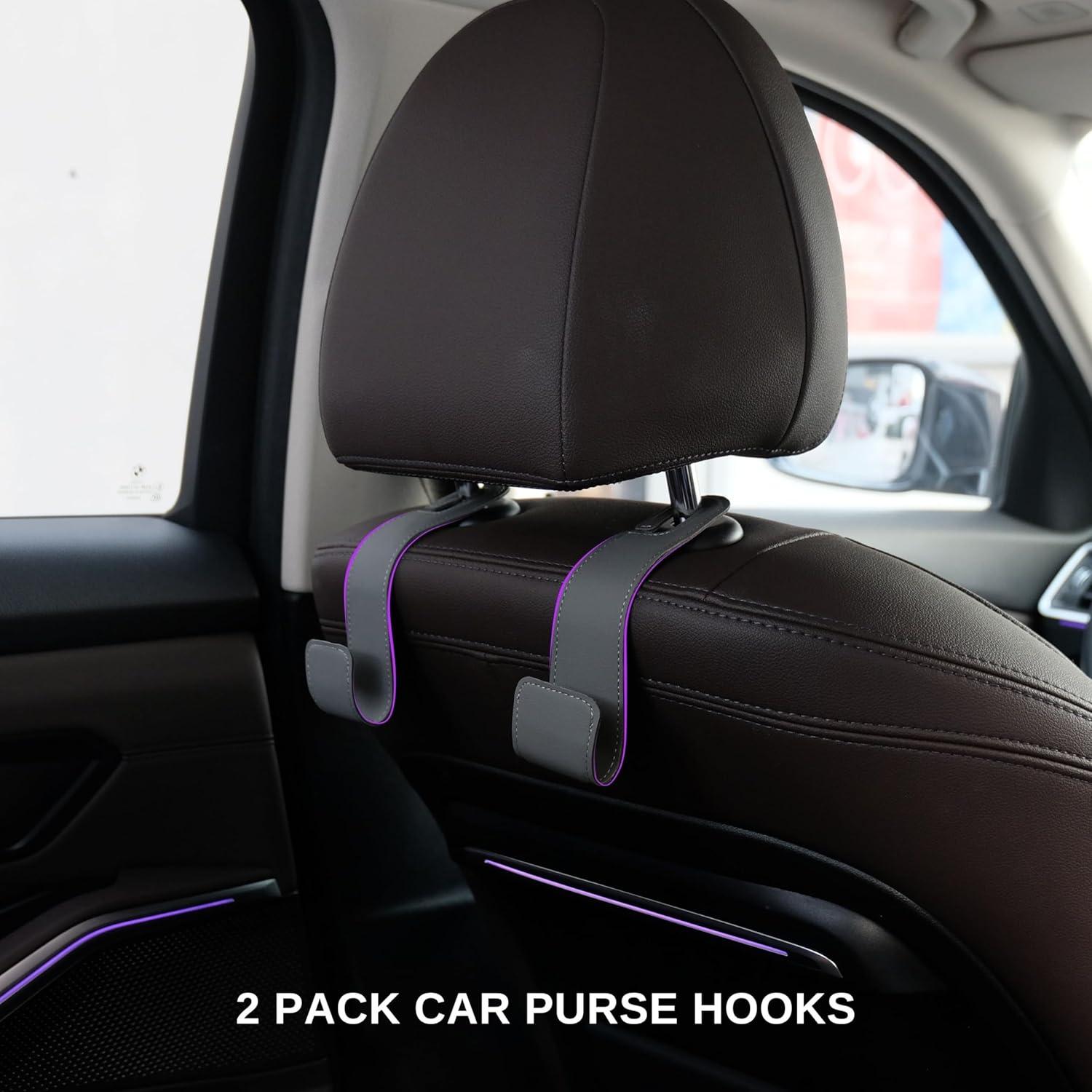 Soporte de bolso para coche IRROMI 2 PACK Beige - Ganchos de reposacabezas