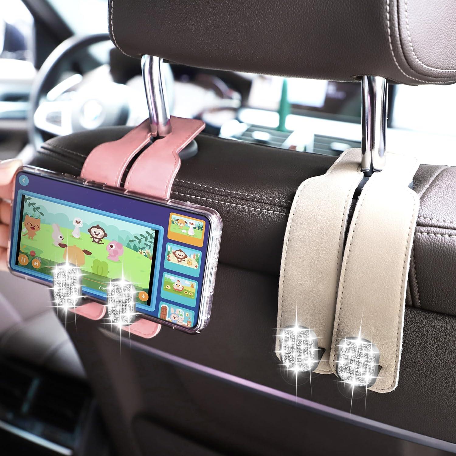 Ganchos para Reposacabezas de Coche Amelity Rosa - 2 Piezas