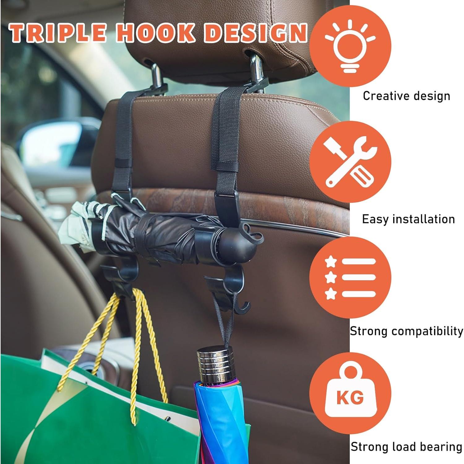 Gancho Ajustable para Reposacabezas de Auto Suvnie - 2 Pcs