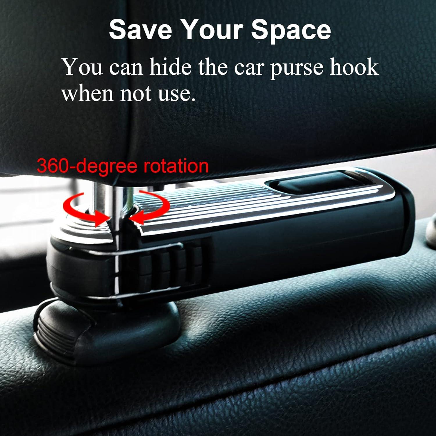 Gancho Oculto para Reposacabezas de Coche MOYONTE MY-01 Plata 2 en 1