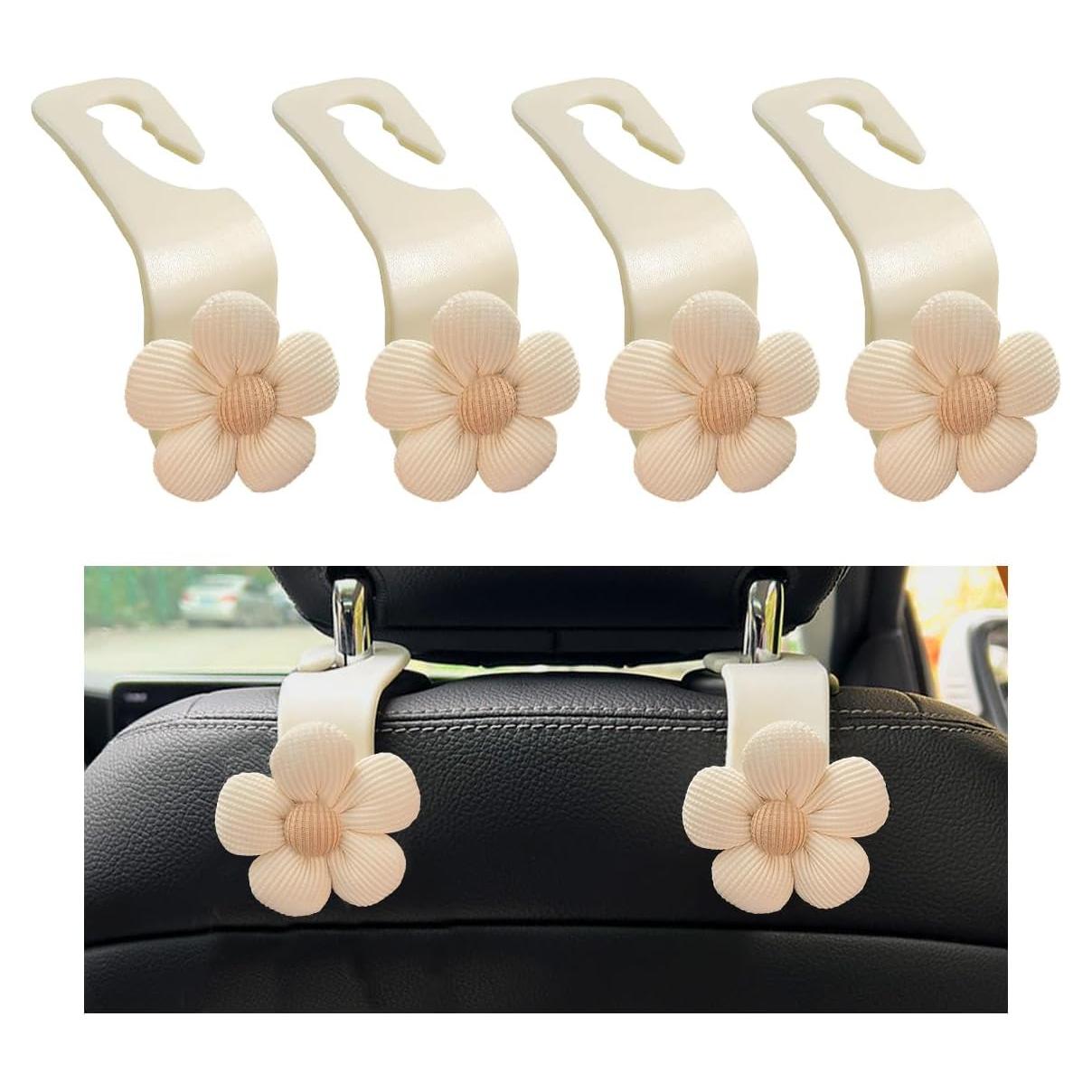 Ganchos para Reposacabezas de Automóvil SHMZK - 4 Piezas Blancos