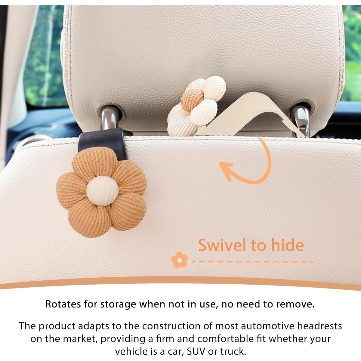 Ganchos para Reposacabezas de Automóvil SHMZK - 4 Piezas Blancos