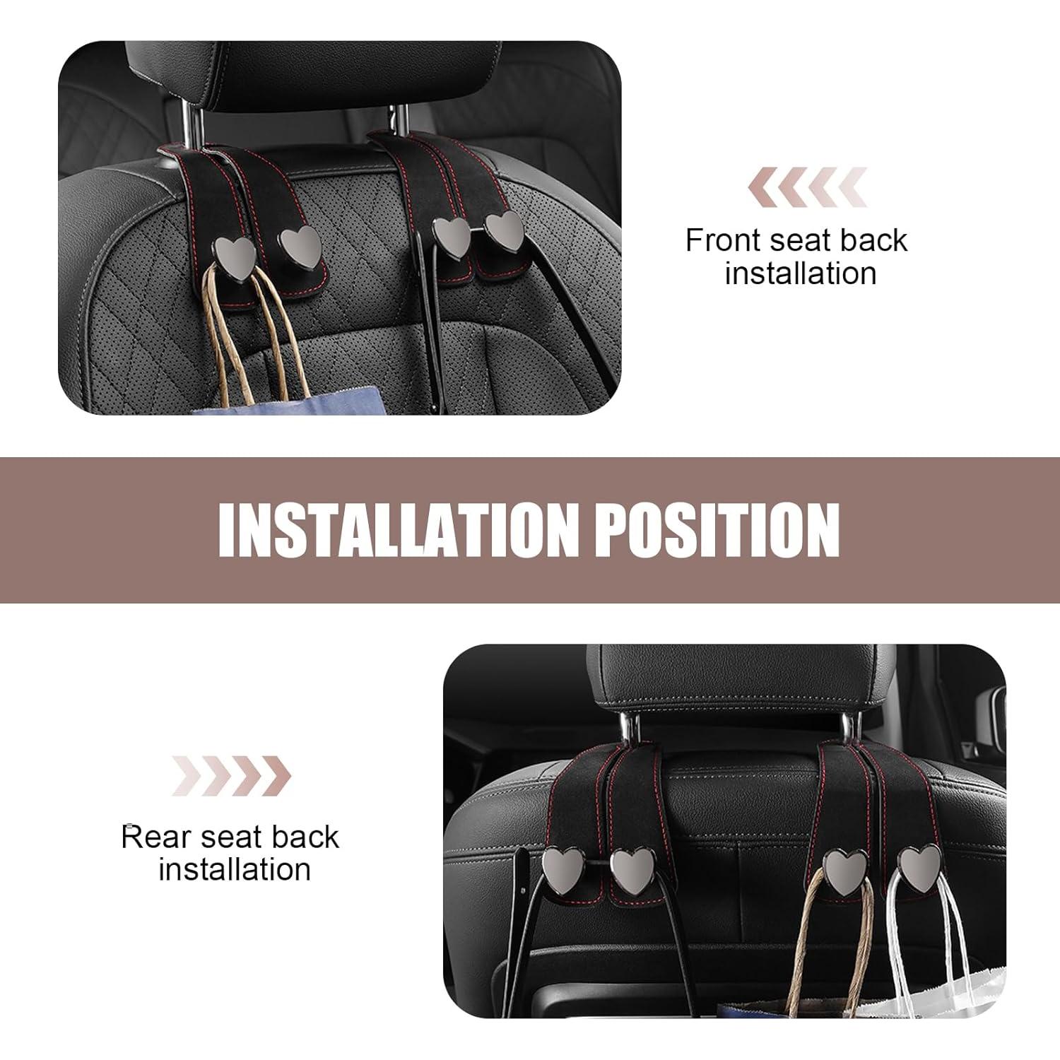 Ganchos para Reposacabezas de Coche Merdege 2 Pcs Negro