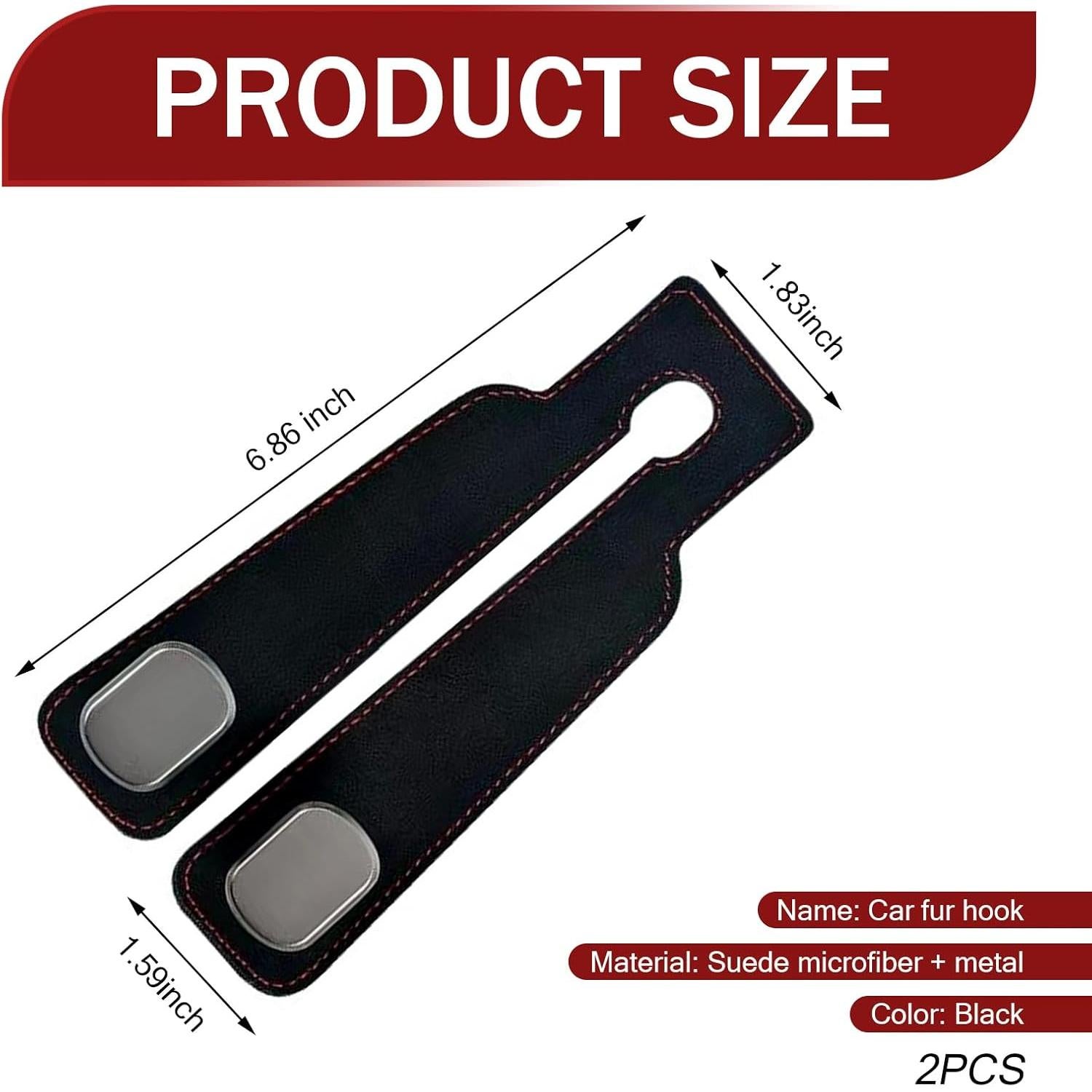 Gancho de Respaldo de Asiento de Coche JawGrew 2 PCS Negro