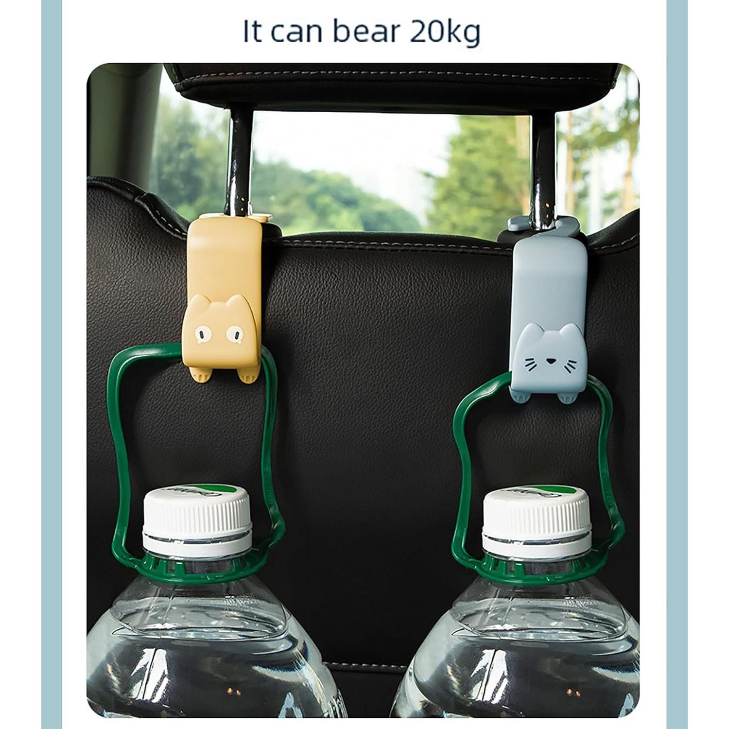 Fashion Car Seat Back Organizers, 4 Pack Universal Headrest Hooks, Bag Holder, Automobile Seat Back Hanger for Purse Bags and Coats (Random Color)