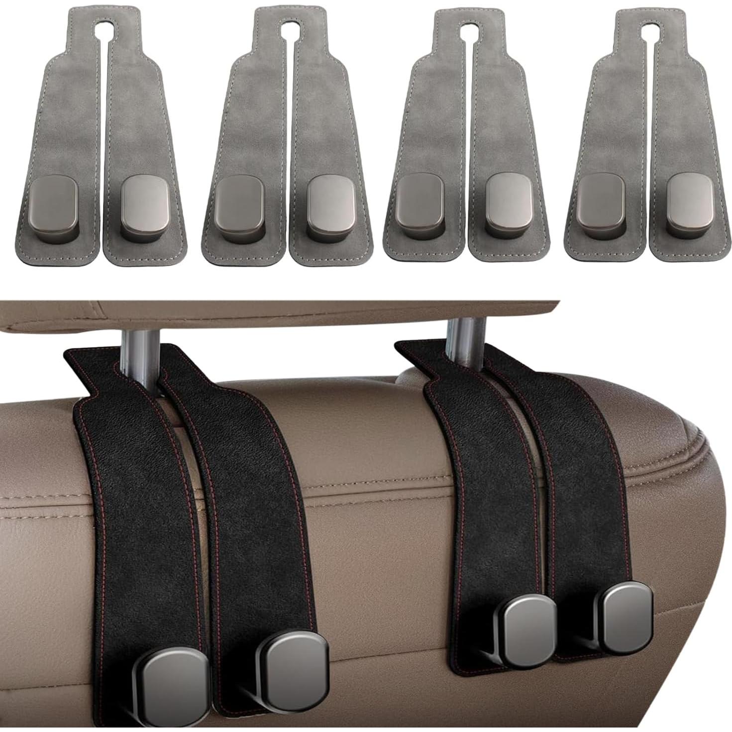 Ganchos para Reposacabezas DEIHAALEN - Doble para Coche Gris