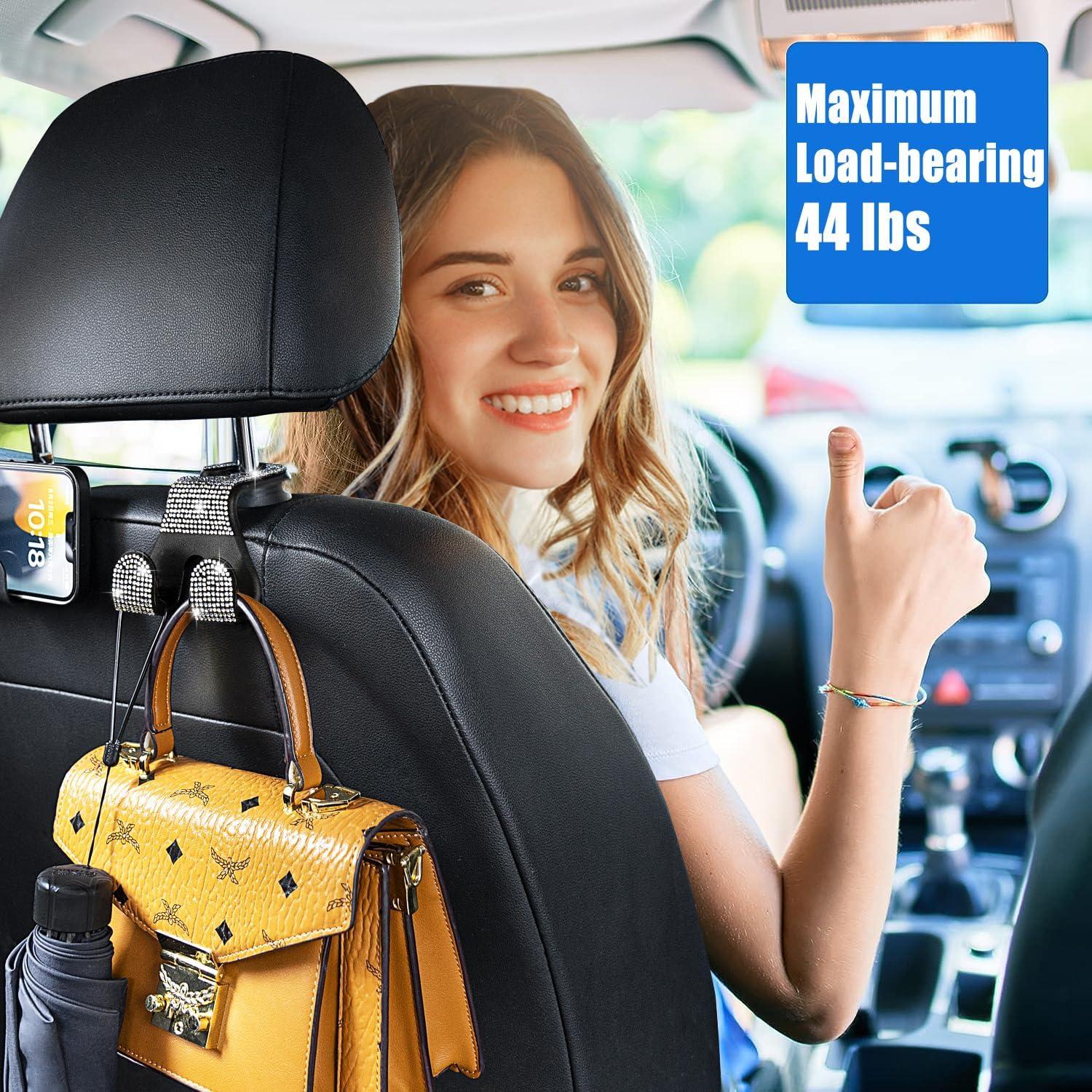 Ganchos para Reposacabezas de Coche MTGOCHA Bling 2pcs