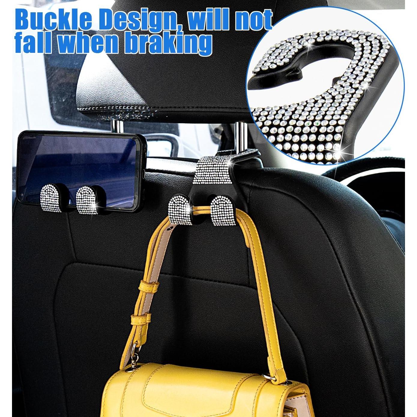 Ganchos para Reposacabezas de Coche MTGOCHA Bling 2pcs