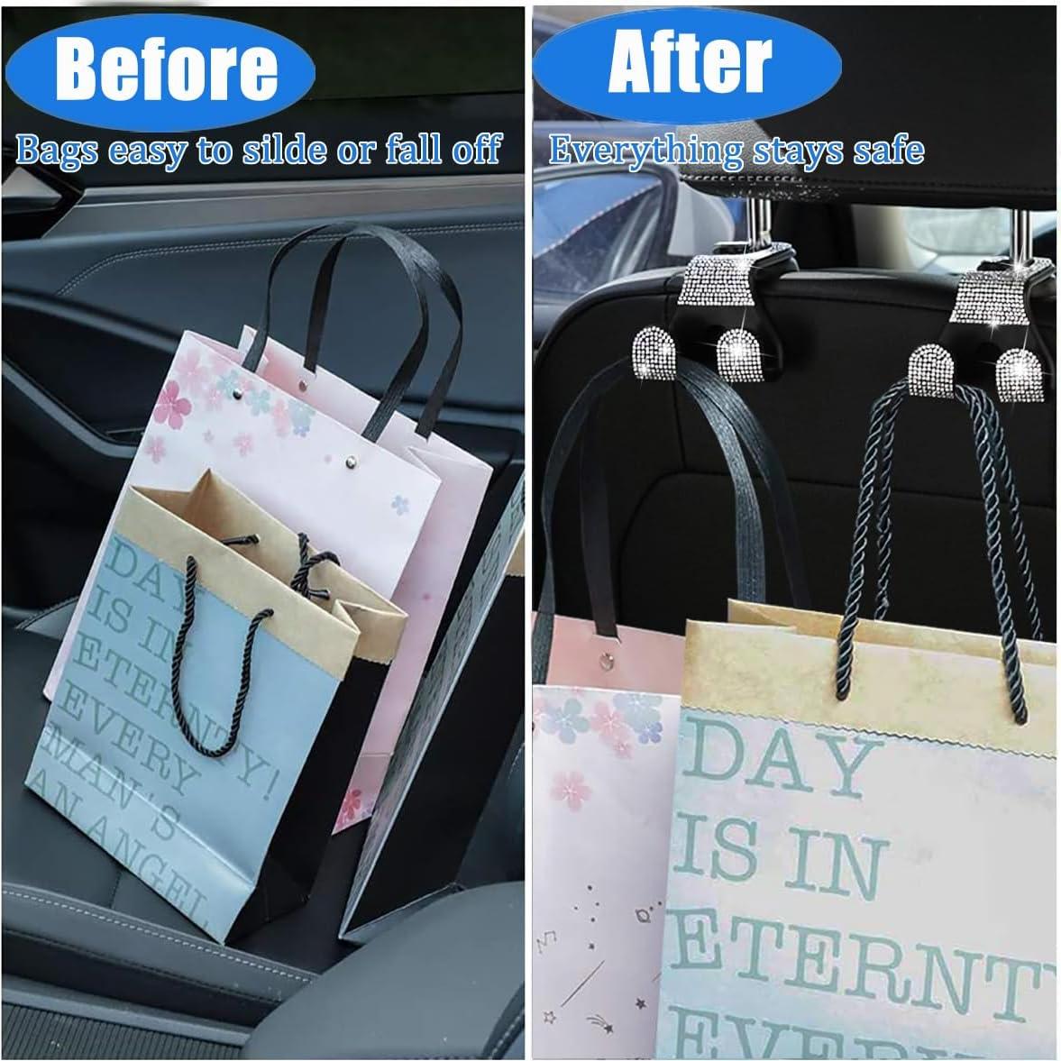 Ganchos para Reposacabezas de Coche MTGOCHA Bling 2pcs