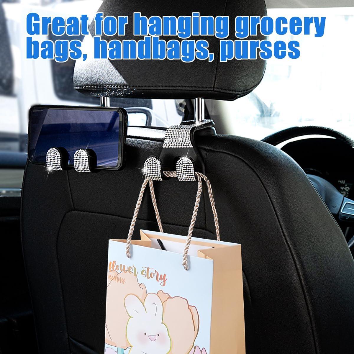 Ganchos para Reposacabezas de Coche MTGOCHA Bling 2pcs