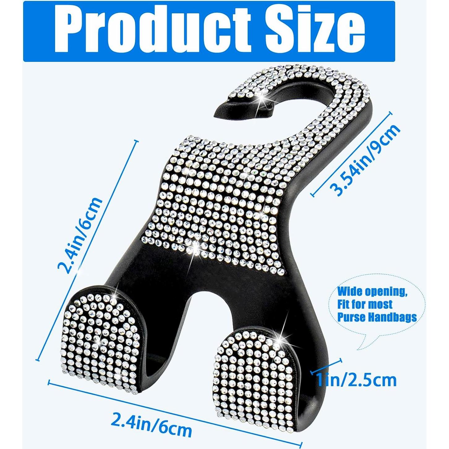 Ganchos para Reposacabezas de Coche MTGOCHA Bling 2pcs