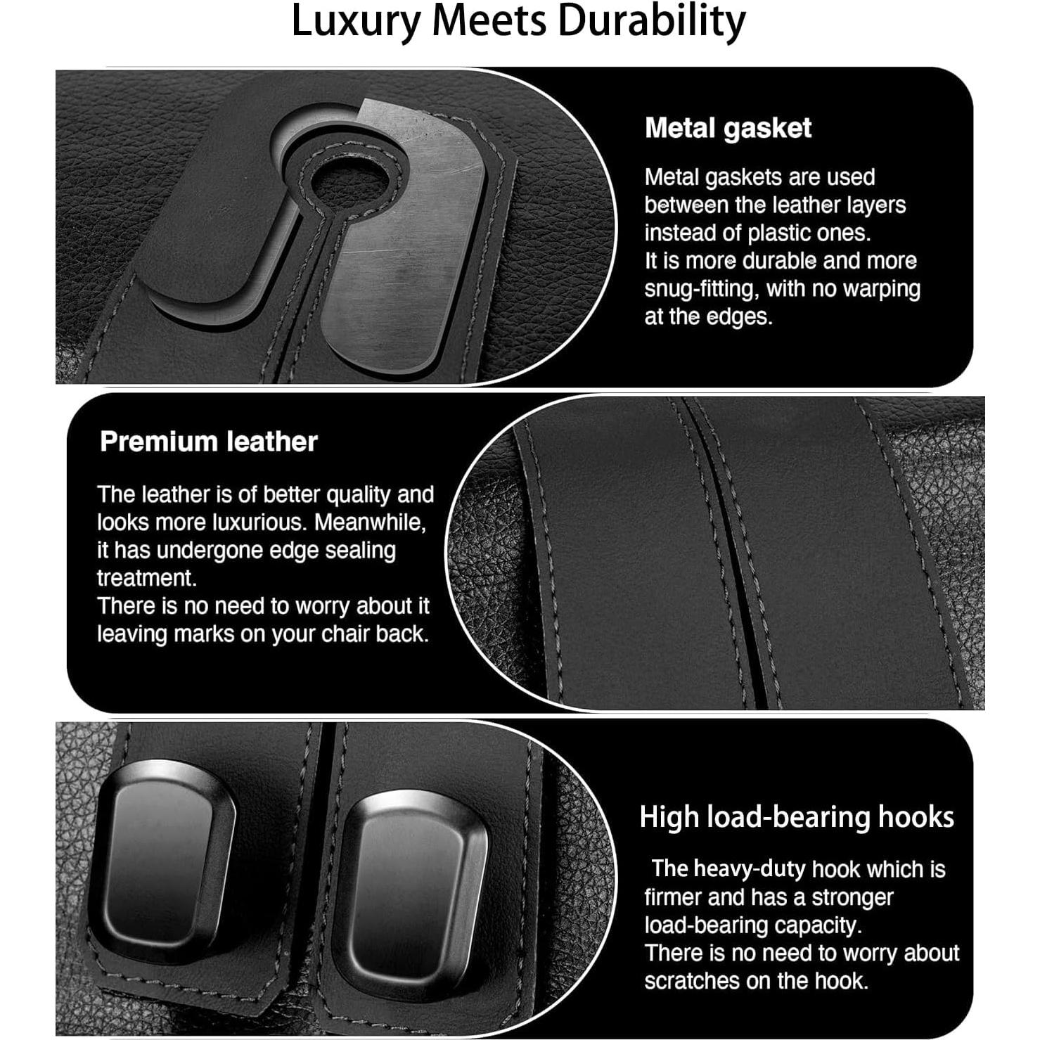 Ganchos de almacenamiento para reposacabezas MICNOI - 2 unidades