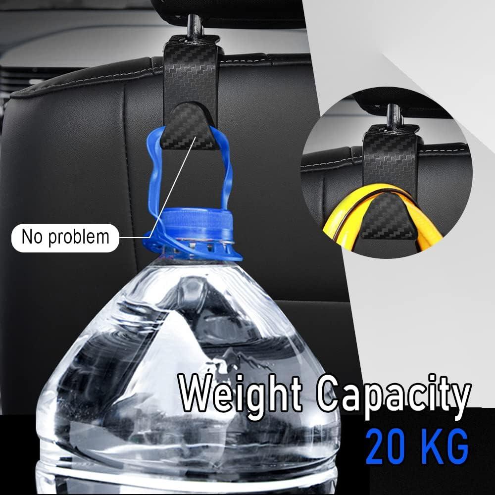 Gancho para Reposacabezas de Coche Middrivr - 4 Pack, Fibra de Carbono