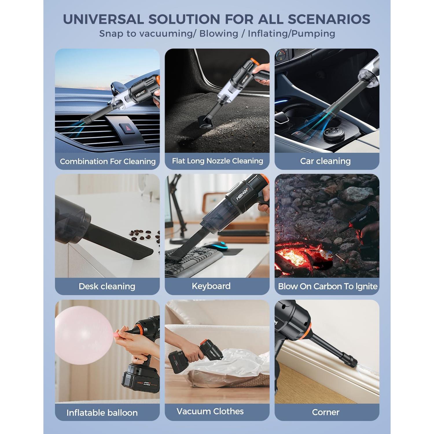 Aspiradora de Coche MBNGF X9 ULTRA Inalámbrica 35000PA