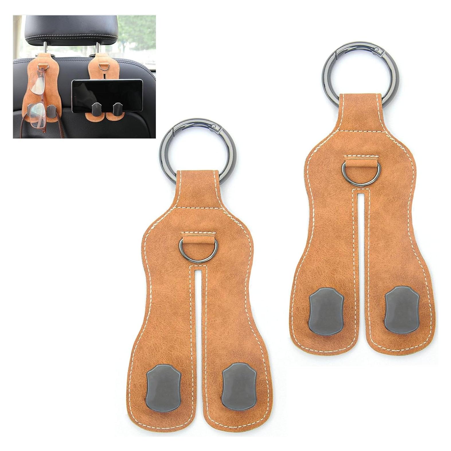 Ganchos para Asiento de Coche JFJVBDFH 2 en 1 Marrón