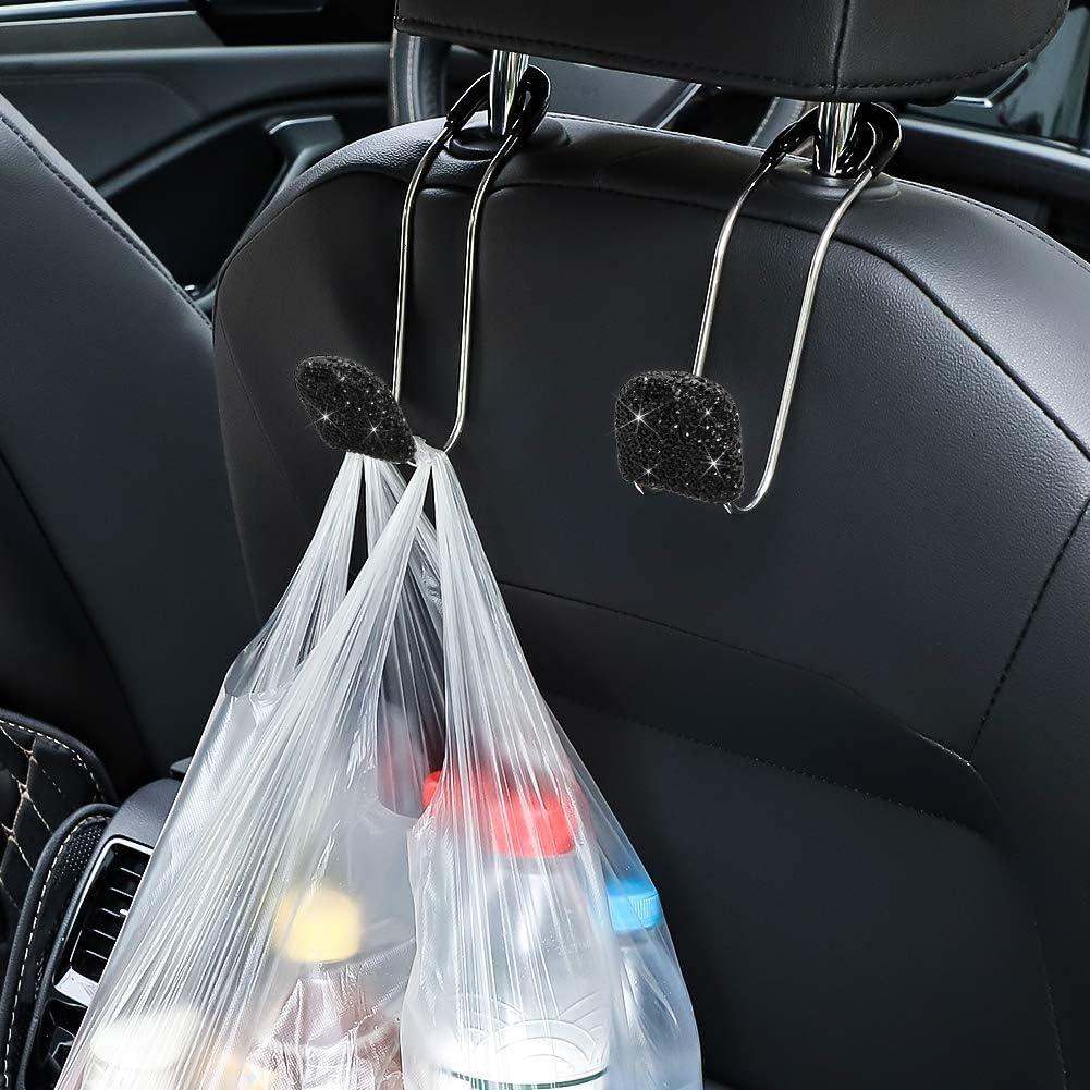 Ganchos para Reposacabezas SAVORI - 2 Piezas Negro Brillante