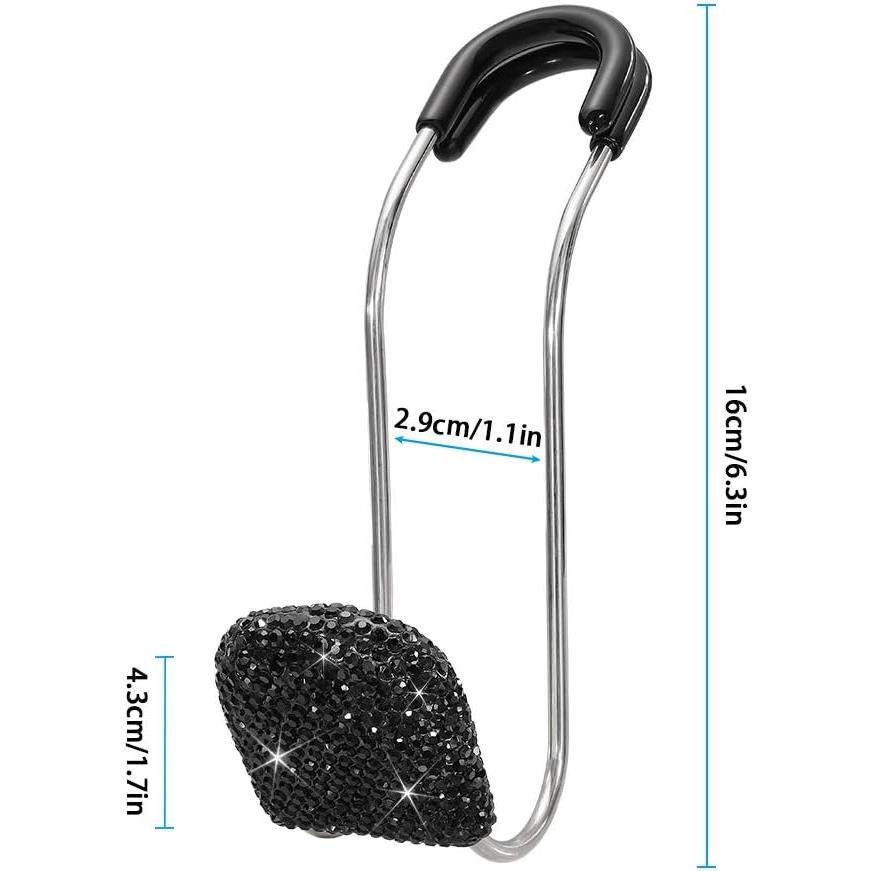 Ganchos para Reposacabezas SAVORI - 2 Piezas Negro Brillante