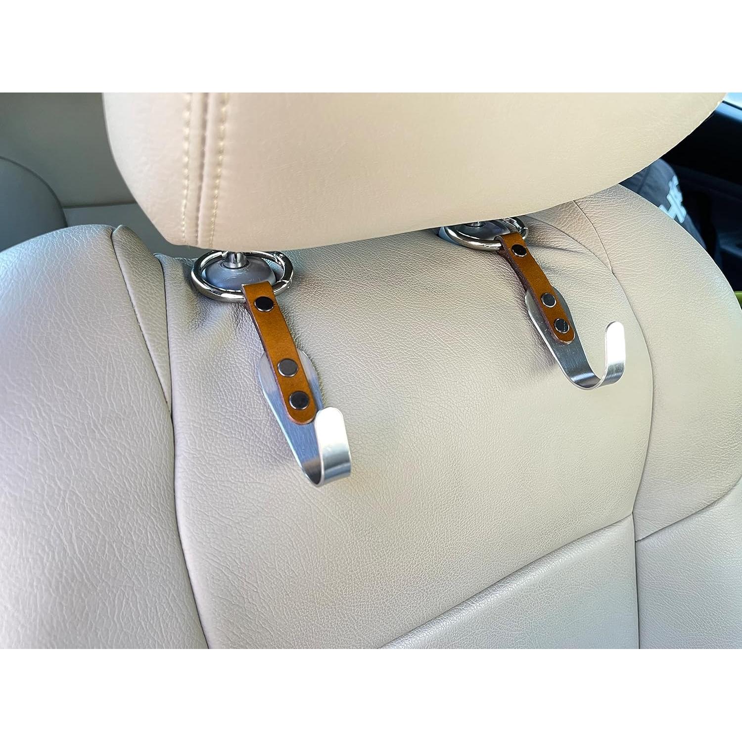 Ganchos para Reposacabezas de Automóvil IQ Labs - 2 Piezas Cuero