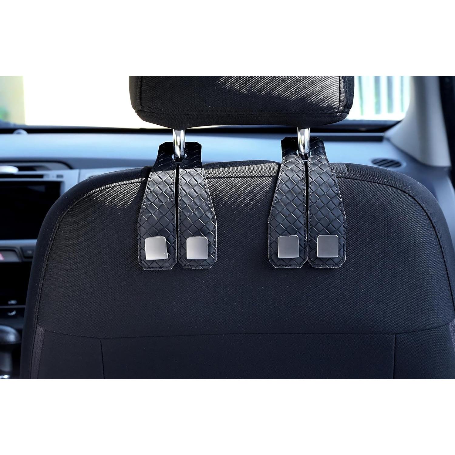 Ganchos para Reposacabezas de Coche Rirether - 2 Piezas, Negro