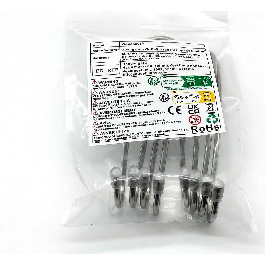 Ganchos para Reposacabezas de Coche Wopanxye - 4 Piezas, Acero Inoxidable