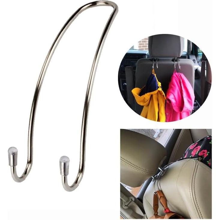 Ganchos para Reposacabezas de Coche Wopanxye - 4 Piezas, Acero Inoxidable