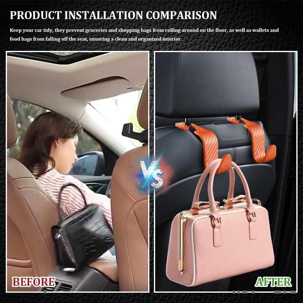 Gancho para Reposacabezas de Coche QZTYTY - Soporta 20.41 kg