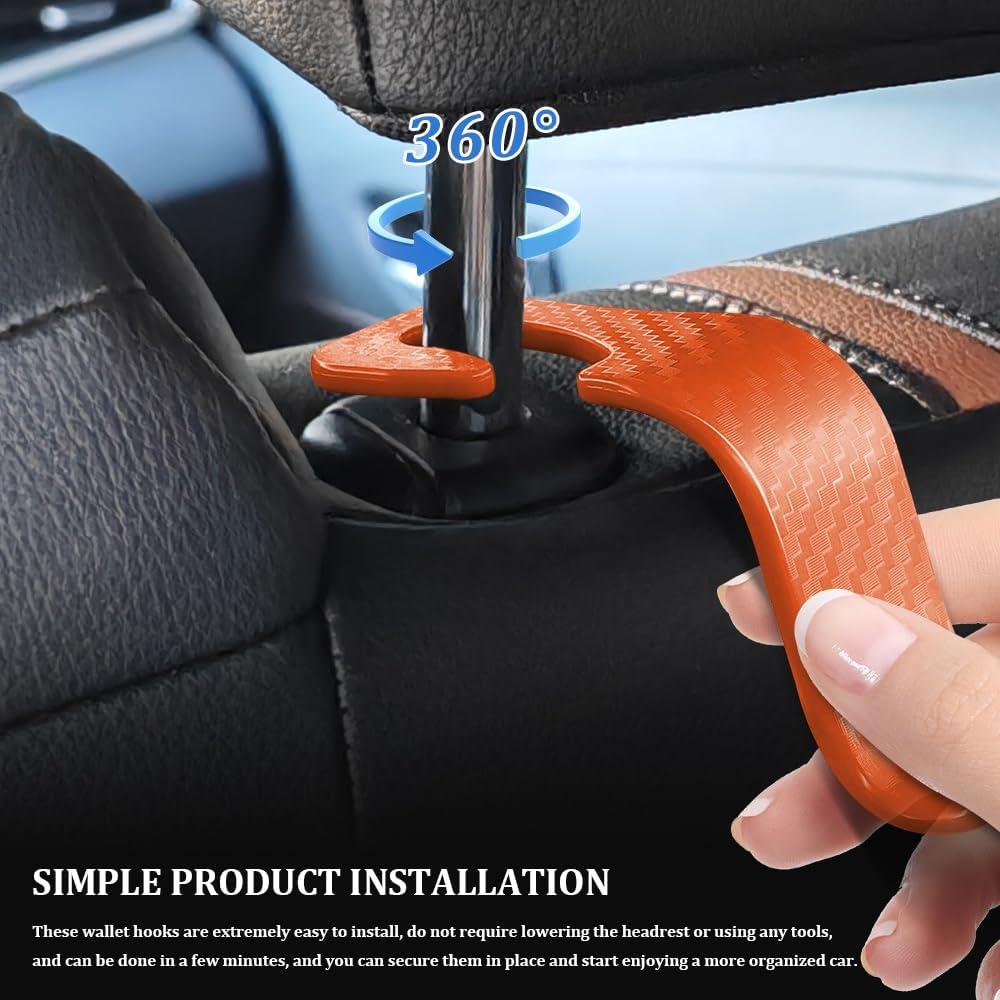 Gancho para Reposacabezas de Coche QZTYTY - Soporta 20.41 kg