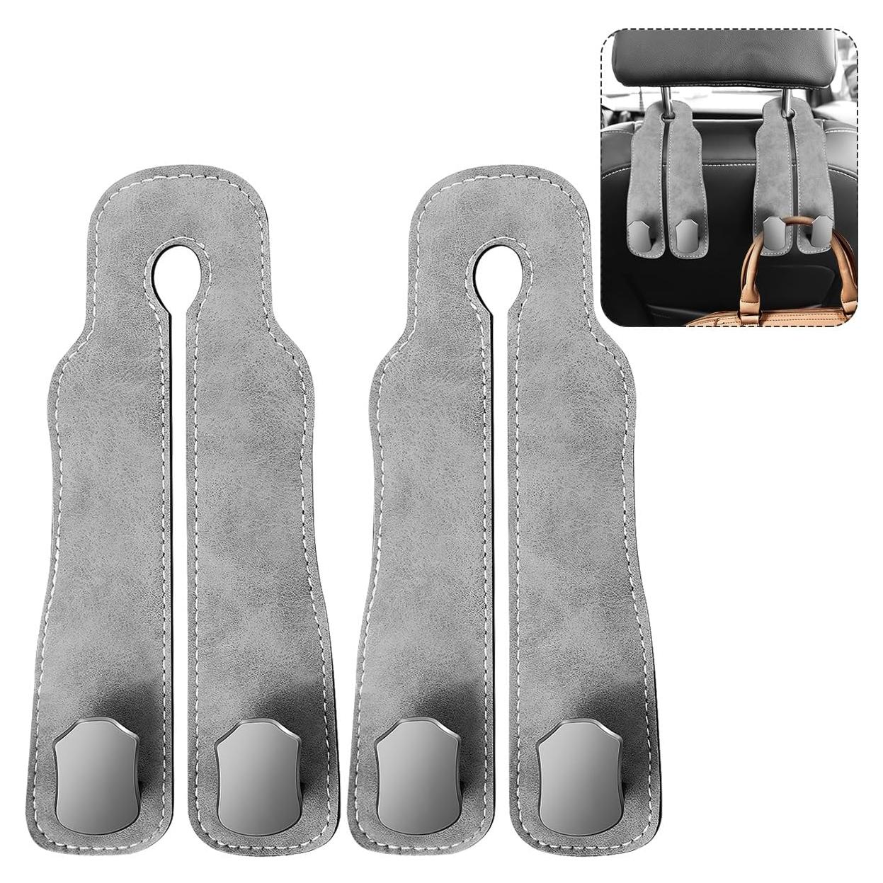 Ganchos Dobles para Respaldo de Asiento de Auto Taefuwr - Gris