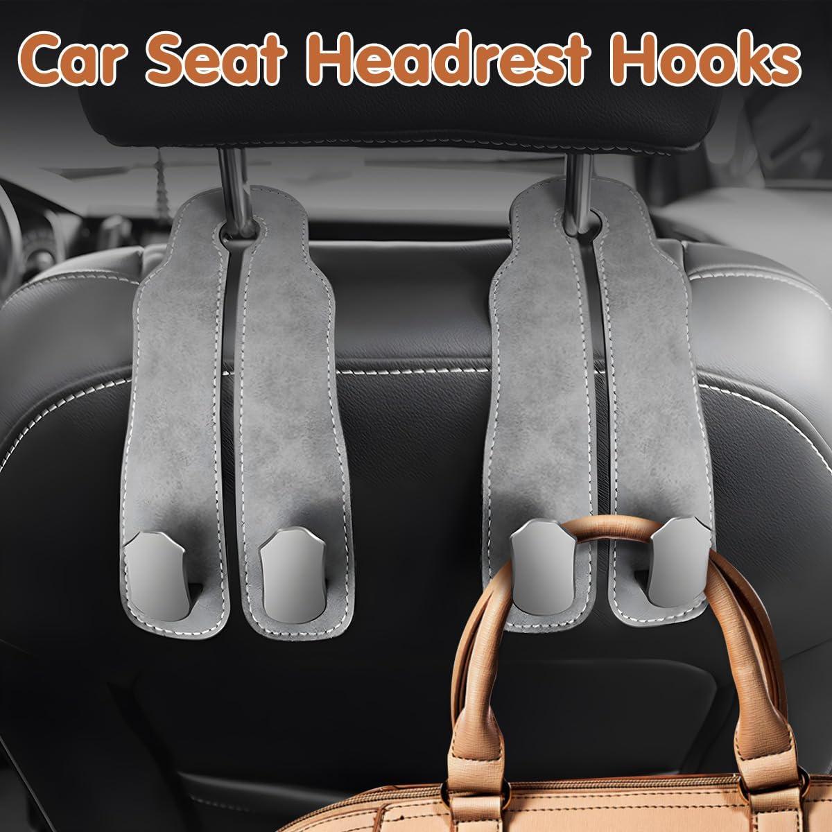 Ganchos Dobles para Respaldo de Asiento de Auto Taefuwr - Gris