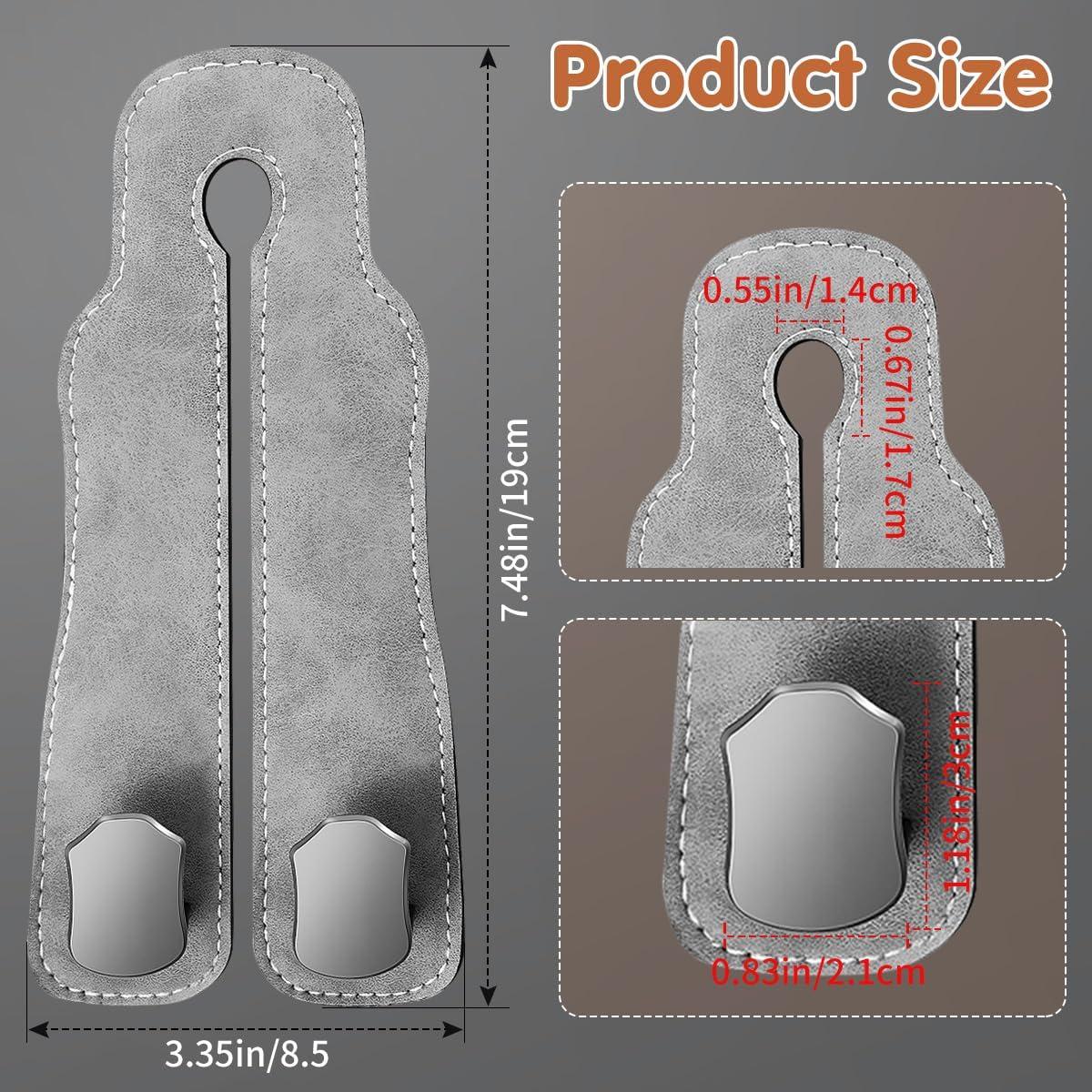 Ganchos Dobles para Respaldo de Asiento de Auto Taefuwr - Gris