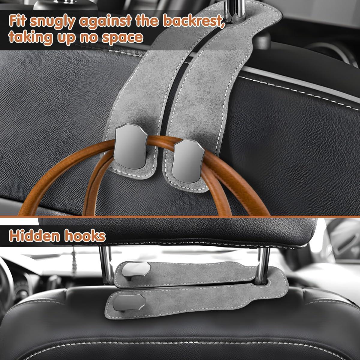 Ganchos Dobles para Respaldo de Asiento de Auto Taefuwr - Gris