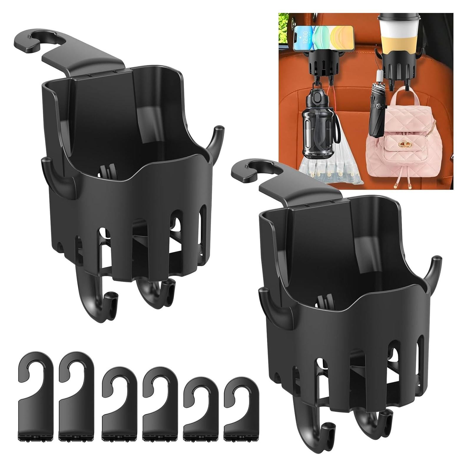 Soporte para Tazas de Coche Padxtege 2PCS Gancho Reposacabezas