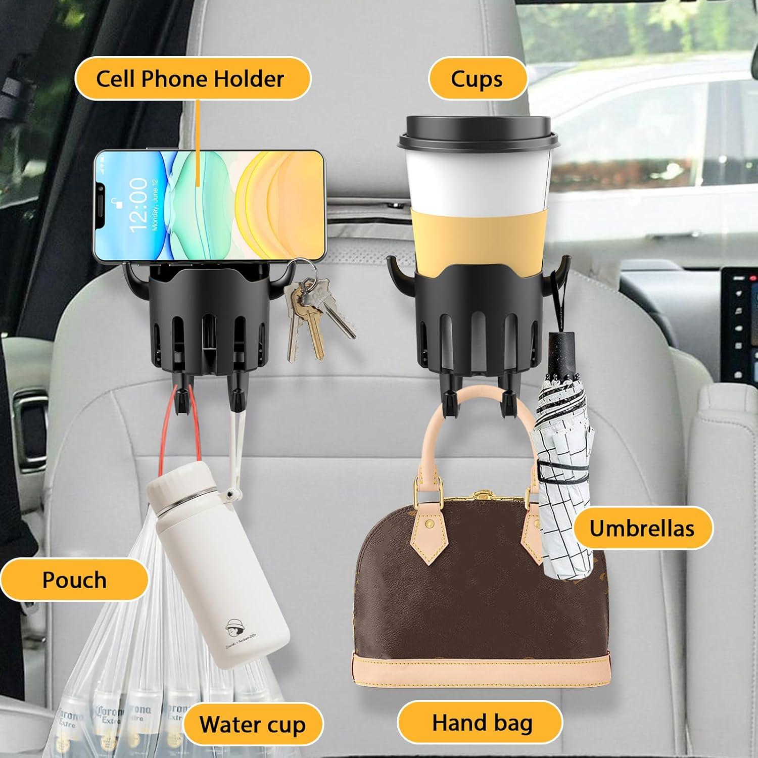 Soporte para Tazas de Coche Padxtege 2PCS Gancho Reposacabezas