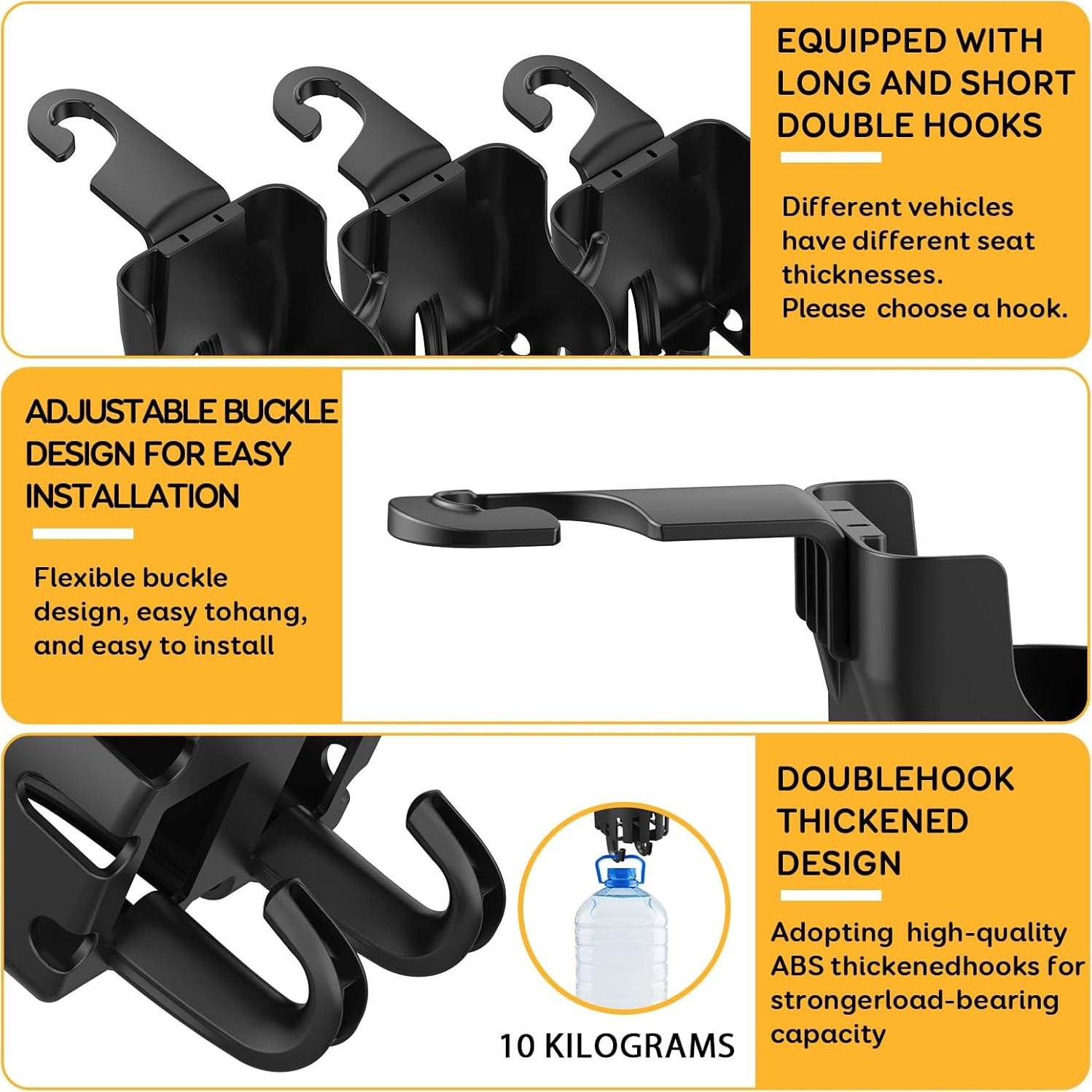 Soporte para Tazas de Coche Padxtege 2PCS Gancho Reposacabezas