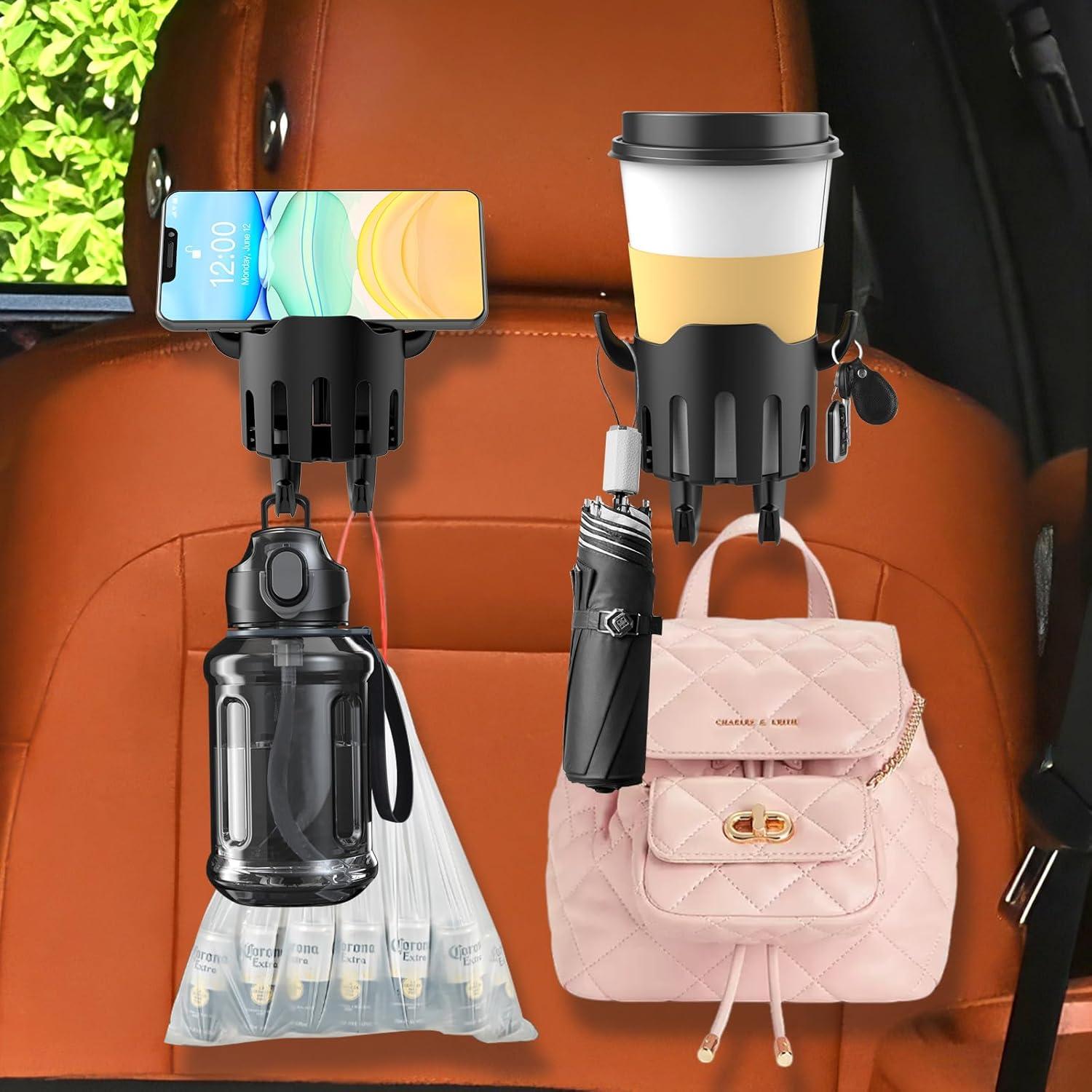 Soporte para Tazas de Coche Padxtege 2PCS Gancho Reposacabezas