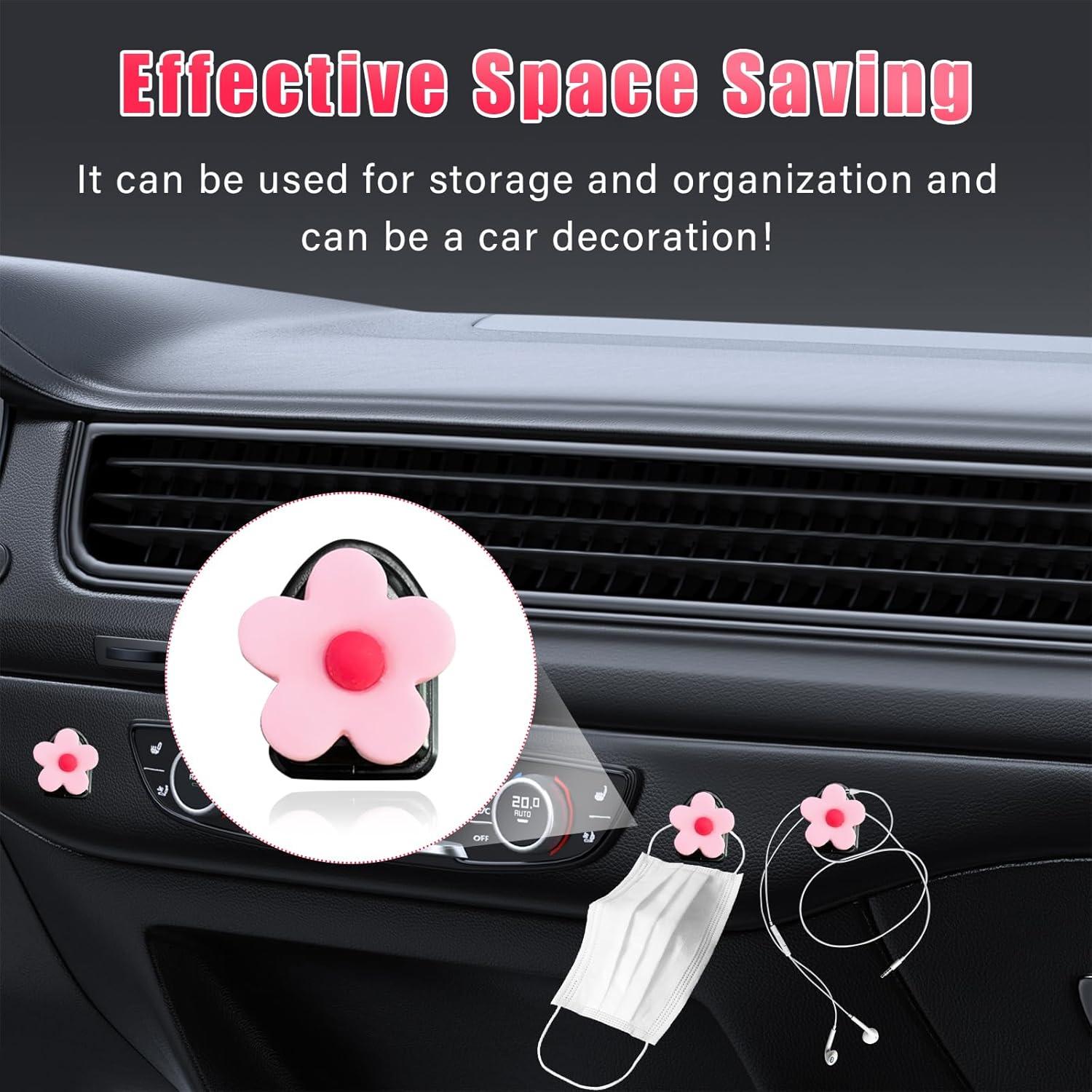 Ganchos para Reposacabezas de Auto Augeny 8 PCS Rosa