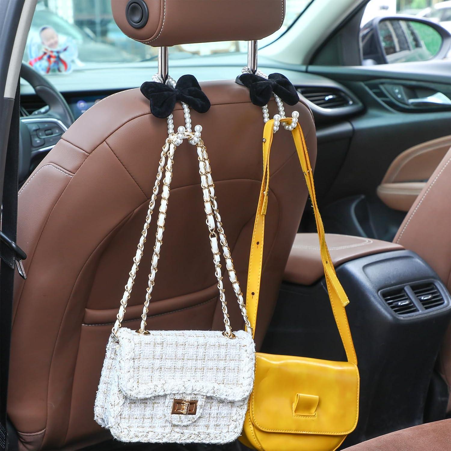 Ganchos para Bolsos de Auto Geelin 2 Pcs Negro Decorativos