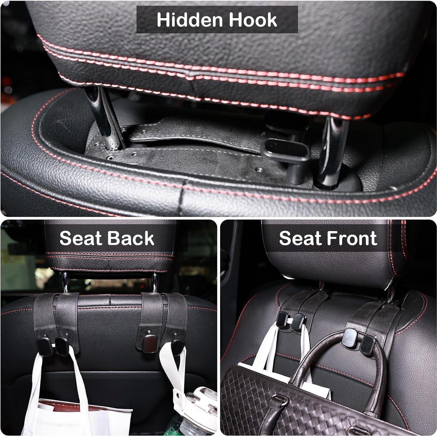 Ganchos para Reposacabezas de Coche ENOCHT 2 Piezas Negro