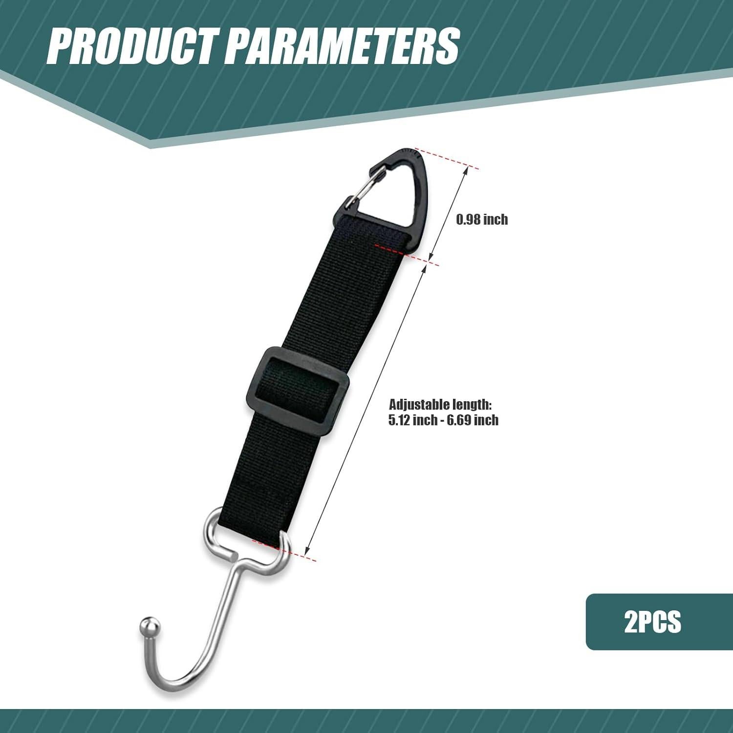 Gancho de Reposacabezas de Coche Awlbed 2 Pcs Ajustable Negro