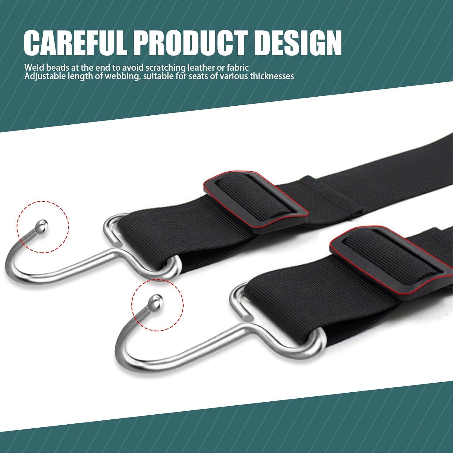 Gancho de Reposacabezas de Coche Awlbed 2 Pcs Ajustable Negro